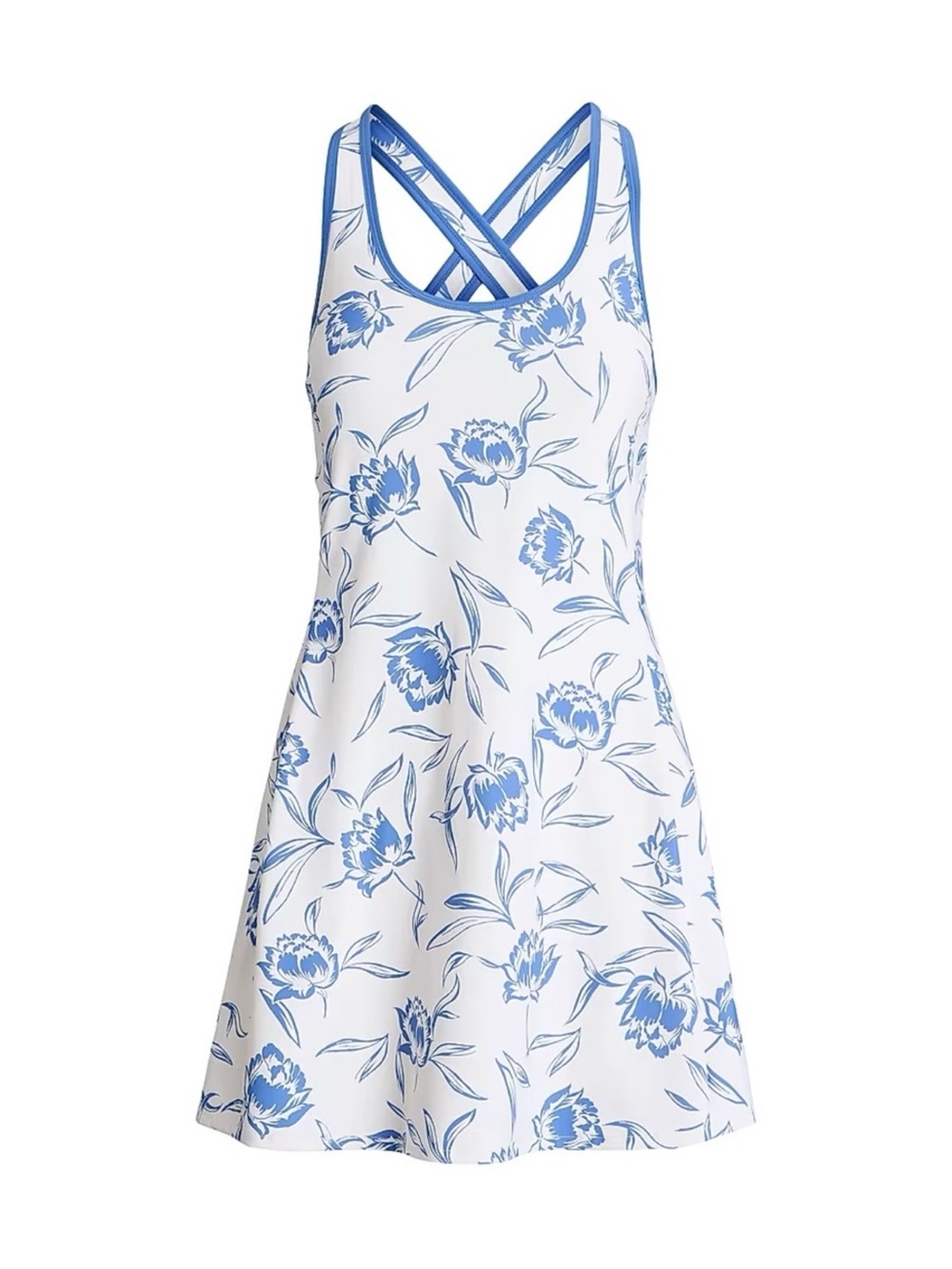 Ralph Lauren RLX White Blue Athletic Tank Dress Interlock Women Small NWT Sporty